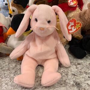 Hoppity the Bunny Beanie Baby with PVC Pellets + Tag Errors DOB: April 3, 1996
